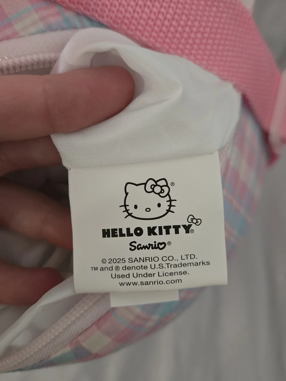Hello Kitty Pink Plaid Plush Backpack with Matching Mini Bag Kawaii Gift Idea